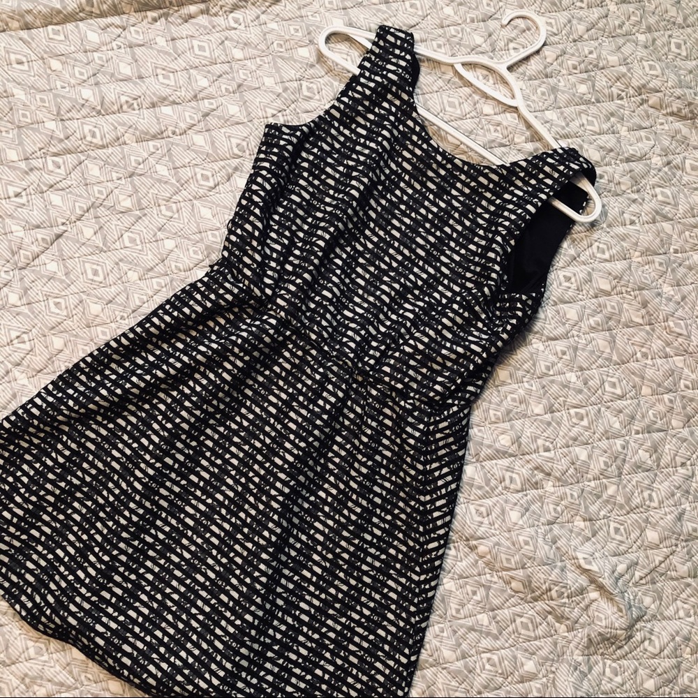 Black and white lace dress
